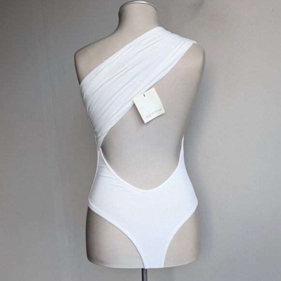 NWT Vici White One-Shoulder Bodysuit - Picture 5 of 11